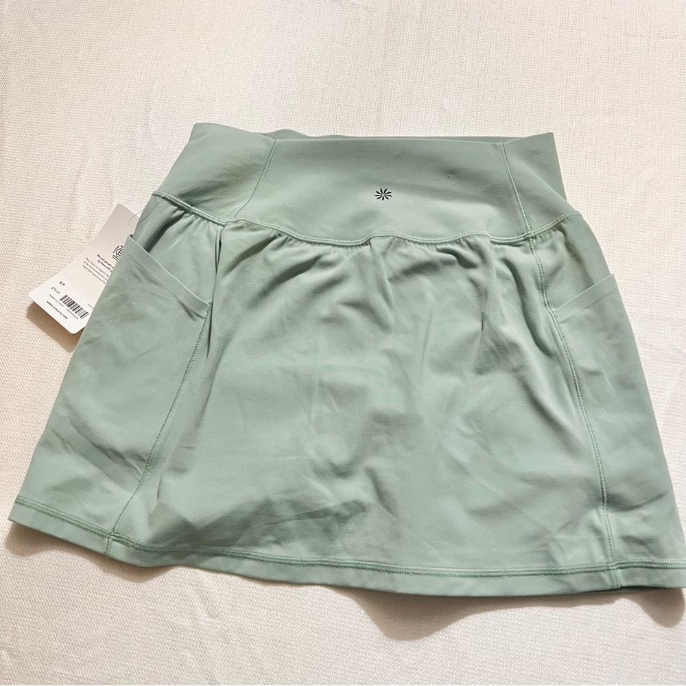 Athleta NWT S Salutation Stash Pocket 14.5” Skort Lagoon (Mint Green) - Picture 7 of 12